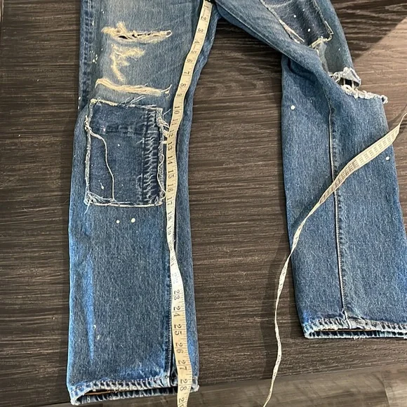 Orslow Made In Japan 107 Ripped Denim Jeans Size 32/28